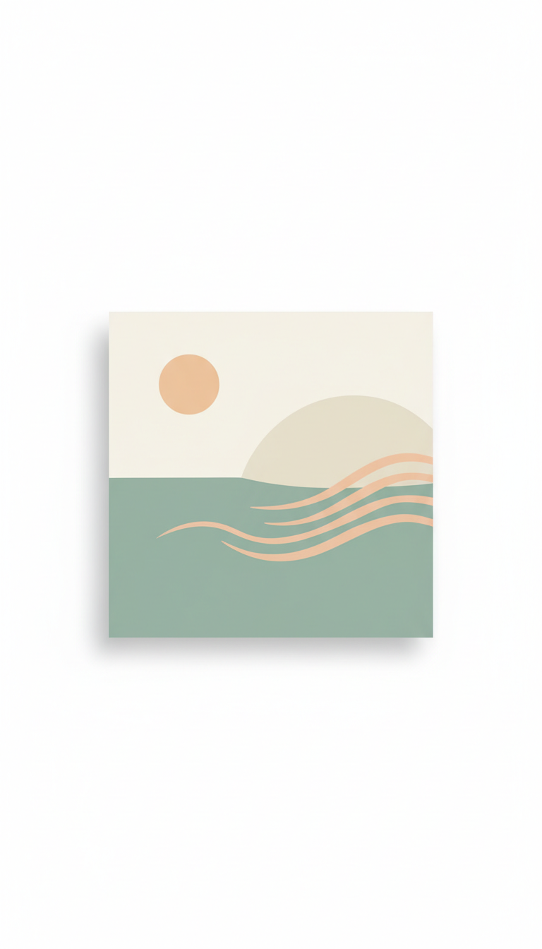 Minimalist Coastal Illustration Print